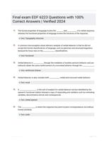 Final exam EDF 6223 Questions with 100% Correct Answers | Verified 2024