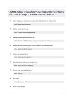 USMLE Step 1 Rapid Review (Rapid Review facts for USMLE Step 1) Rated 100% Correct!!