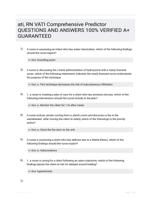 ati, RN VATI Comprehensive Predictor  255 CORRECTLY ANSWERED QUESTIONS LATEST UPDATE