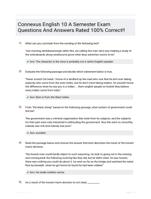 Connexus English 10 A Semester Exam Questions And Answers Rated 100% Correct!!