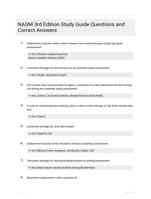 NASM 3rd Edition Study Guide Questions and Correct Answers