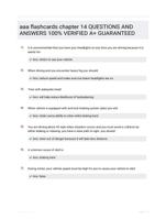 aaa flashcards chapter 14 QUESTIONS AND ANSWERS 100% VERIFIED A+ GUARANTEED