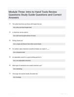 Module Three: Intro to Hand Tools Review Questions Study Guide Questions and Correct Answers