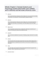 Milady Chapter 6: General Anatomy and Physiology EXAM QUESTIONS (264 TERMS) WITH VERIFIED DEFINITIONS UPDATED 2024