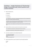 Questions -- Image Production (CT Bootcamp) - Image Processing Study Guide Questions and Correct Answers