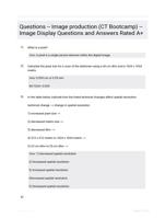 Questions -- Image production (CT Bootcamp) -- Image Display Questions and Answers Rated A+