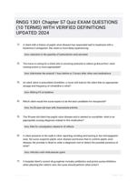 RNSG 1301 Chapter 57 Quiz EXAM QUESTIONS (10 TERMS) WITH VERIFIED DEFINITIONS UPDATED 2024