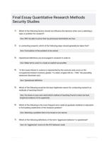 Final Essay Quantitative Research Methods Security Studies