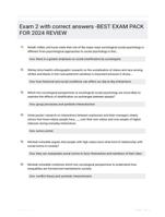 Exam 2 with correct answers -BEST EXAM PACK FOR 2024 REVIEW