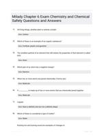 Milady Chapter 6 Exam Chemistry and Chemical Safety Questions and Answers