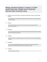 Milady Standard Esthetics Chapter 2 EXAM QUESTIONS (86 TERMS) WITH VERIFIED DEFINITIONS UPDATED 2024