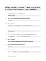 Milady Standard Esthetics: Chapter 2 - Anatomy & Physiology Exam Questions and Answers