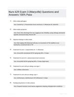 Nurs 629 Exam 3 (Maryville) Questions and Answers 100% Pass