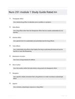 Nurs 251 module 1 Study Guide Rated A+