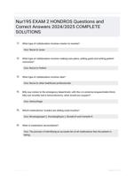 Nur195 EXAM 2 HONDROS Questions and Correct Answers  2024/2025 COMPLETE SOLUTIONS