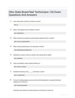 Ohio State Board Nail Technicians 126 Exam Questions And Answers