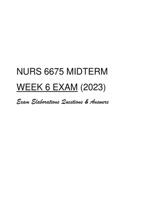 NURS 6675 MIDTERM  WEEK 6 EXAM (2023) WALDEN UNIVERSITY