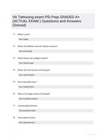 VA Tattooing exam PSI Prep GRADED A+ (ACTUAL EXAM ) Questions and Answers (Solved)