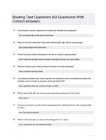 Boating Test Questions |60 Questions| With Correct Answers.