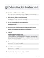 WGU Pathophysiology D236 150 CORRECTLY ANSWERED QUESTIONS LATEST UPDATE