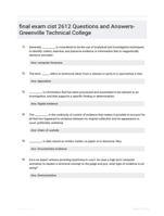 final exam cist 2612 Questions and Answers- Greenville Technical College