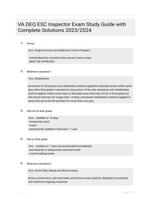 VA DEQ ESC Inspector Exam Study Guide with Complete Solutions 2023/2024