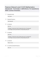 Pearson Edexcel Level 3 GCE Mathematics Advanced - Formulae n definitions Study Guide Graded A+