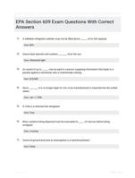 EPA Section 609 Exam Questions With Correct Answers 