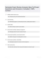 Semester Exam Review Answers New Full Exam Questions and Answers ( Included ) 100% Correct