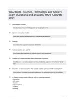 WGU C388- Science, Technology, and Society. Exam Questions and answers, rated A+ 2024