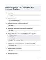 Georgette Module 1 & 2 Questions With Complete Solutions