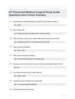 ATI Proctored-Medical Surgical Study Guide Questions and Correct Answers