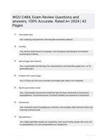 WGU C484, Exam Review Questions and answers, 100% Accurate. Rated A+ 2024 | 42 Pages