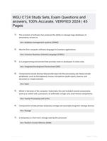 WGU C724 Study Sets, Exam Questions and answers, 100% Accurate. VERIFIED 2024 | 45 Pages