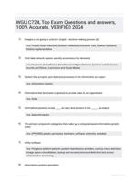 WGU C724, Top Exam Questions and answers, 100% Accurate. VERIFIED 2024