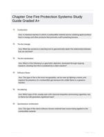 Chapter One Fire Protection Systems Study Guide Graded A+