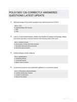 POLS1503 126 CORRECTLY ANSWERED QUESTIONS LATEST UPDATE