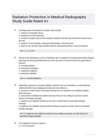 Radiation Protection in Medical Radiography Study Guide Rated A+