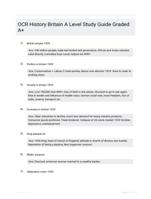 OCR History Britain A Level Study Guide Graded A+