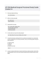 ATI RN Medical-Surgical Proctored Study Guide Questions and Correct Answers