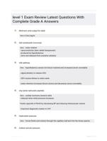 level 1 Exam Review Latest Questions With Complete Grade A Answers