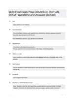 2603 Final Exam Prep GRADED A+ (ACTUAL EXAM ) Questions and Answers (Solved)