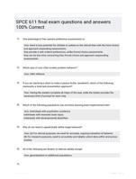 SPCE 611 final exam questions and answers 100% Correct