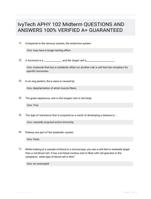 IvyTech APHY 102 Midterm QUESTIONS AND ANSWERS 100% VERIFIED A+ GUARANTEED