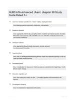 NURS 676 Advanced pharm chapter 30 Study Guide Rated A+