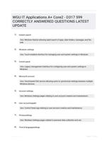 WGU IT Applications A+ Core2 - D317 599 CORRECTLY ANSWERED QUESTIONS LATEST UPDATE