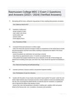 Rasmussen College MDC 2 Exam 2 Questions and Answers (2023 / 2024) (Verified Answers)