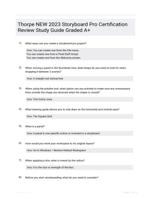 Thorpe NEW 2023 Storyboard Pro Certification Review Study Guide Graded A+