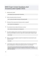 MHIC Exam Correct Questions And Answers(Latest Update 2023)