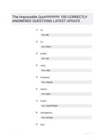 The Impossible Quiz!!!!!!!!!!!!!!! 100 CORRECTLY ANSWERED QUESTIONS LATEST UPDATE